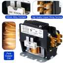 Dreyoo 1 Pack Carrier HVAC Motor Contactor, 24V 25 Amp Coil 1 Pole Replacement Relays Compatible with C230B, Air Conditioner, Heat Pump, Refrigeration Systems