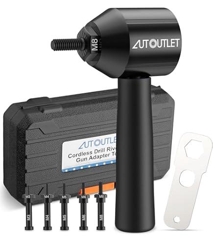 AUTOUTLET Rivet Nut Adapter Tool Kit, Cordless Drill