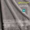 Lacoste Heritage 100% Supima Cotton Bath Sheet, Meteorite, 35" x 70" – Highly Absorbent & Quick Drying, Premium Super Soft Bath Towel, Bathroom Essential, Gift for All Occasions, Machine Washable