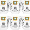 90662 Type F / 90672 Type I Vacuum Bags Replacement for Shop Vac 10-14 Gallon Disposable Collection Filter Bag, Part# 9066200, 9066233, 9067200, 9067233, VF2005(6 Pack)