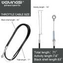 71 Inch Go Kart Throttle Cable for Predator 212cc 196cc GX160 GX200 8252-1390 Manco Dingo Yerf Dog ASW Kandi Sportworks Go Cart Parts - 1Pack