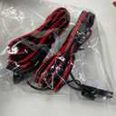 Nilight 2PCS 12FT SAE to SAE Extension Cable 16AWG 2 Pin Wire Cord Harness with 12V-24V DC Quick Connect Disconnect Connector with Dust Cap