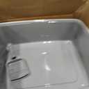 Amazon Basics Large Cat Litter Box with High Sides, Open Top for Easy Access, Includes Scoop with Storage, 19" x 15" x 11.75", Grey/Beige