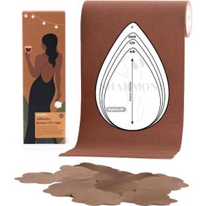 sharmony DIY Boob tape for Breast Lift, Breast Tape Lifting Large Breast to Sculpt Your Body (Medium, Chocolate)