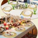 120PCS Disposable Gold Placemats Set, 13 Inch Gold Foil Table Mats Bulk, Metallic Mesh Pressed Round Doilies for Tables, Paper Placemats for Wedding Birthday Party Dining Table Home Decor