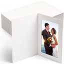 150 Pack Photo Folders Cardboard Picture Frame Photo Frame Note Cards Cardboard Folders Paper Greeting Cards Inserts for Portraits Christmas Wedding Graduation(4 x 6 Inch,White)