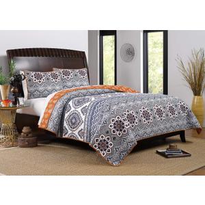 Barefoot Bungalow Medina Quilt Set, 3-Piece King/Cal King, Saffron,GL-1510JMSK