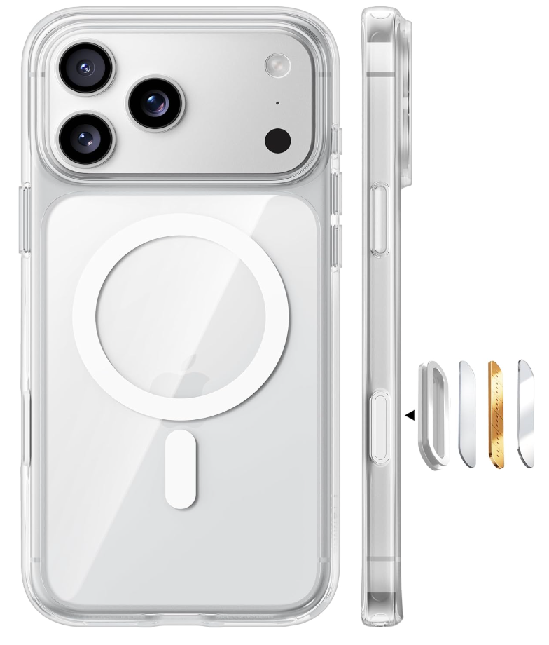 TORRAS Stronger Magnetic & AntiYellowing for iPhone 17 Pro Max Case Clear, Fit for MagSafe, Military Grade Drop Protection, Camera Control, DIY Button, Slim for iPhone 17 Pro Max Case Diamond Clear