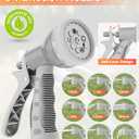 Ayleid Retractable Garden Hose Reel,1/2 in x 130 ft Wall Mounted Hose Reel, with 9- Function Sprayer Nozzle, Any Length Lock/Slow Return System/Wall Mounted/180Swivel Bracket (Grey)