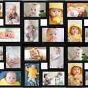 HELLO LAURA 46 Collage Picture Frames,24 Opening Photo Collage Frame for Wall Decor,Multi Family Photo for Gallery Decor, Hanging Display - Black