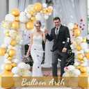 AerWo [Upgraded] Balloon Arch Kit Stand, 8.2ft+6ft Half Arch Balloon Stand with Base, Free Bending Top Balloon Arch Frame Curve for Floor, Perfect Birthday Wedding Christmas Decorations