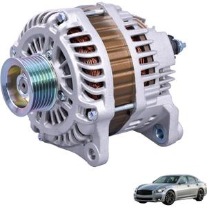 Alternator 150A A003TJ1991A Compatible with Infinit-i EX35 FX35 G35 M35 2007-20103.5L and M37 Q50 G37 Q70 Q70L 2008-2019 3.7L; Compatible with Nissa-n 350Z 370Z 2007-2010 3.5L 3.7L