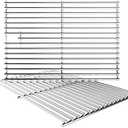 KIKIBRO 17/17.5/19.5 Inch Stainless Steel Cooking Grill Grates, Nexgrill Replacement Parts for Nexgrill 4 Burner 720-0830H, 720-0783E, 720-0783C Kenmore Uniflame, BBQ Grids Grillgrates, 17"D x 26.4"W