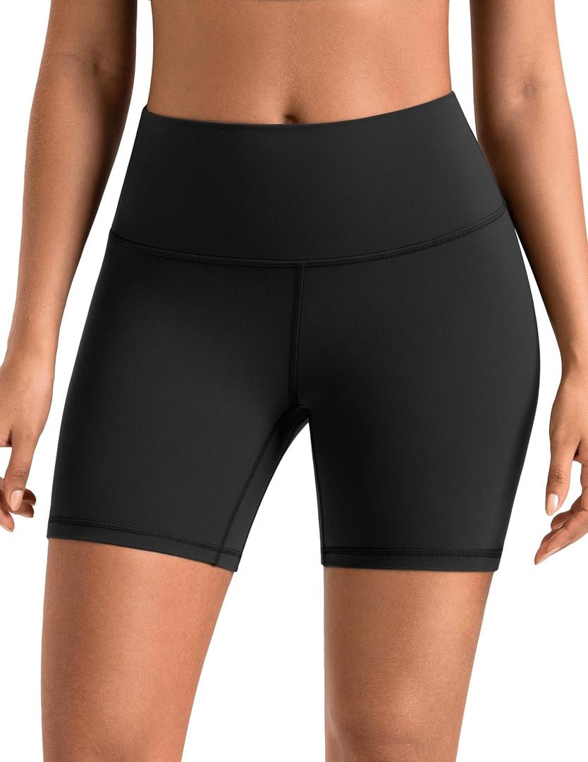 Colorfulkoala Women's Dreamlux High Waisted Yoga Shorts 6" Inseam Workout Tights, M