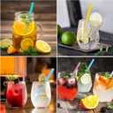 2 x 7.75" Biodegradable Plastic-Free Drinking Straws,Compostable Colorful Disposable Plant-Based Smoothie Straws 200pcs for Stylish Party Sturdy All Day Long