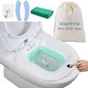IRWPITW Sitz Bath, Electric Sitz Bath for Toilet Seat Hemorrhoids Postpartum Care Tub, Sits Bath Soak Pan for Women Men, Sitz Baths Salts Bowl, Hip Bath Basin, Foldable, Water Spray Style, Green