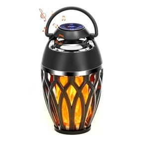 Vanten Outdoor Bluetooth Speakers, Bluetooth 5.0 Led Flame Speaker, IPX5 Waterproof Flame Torch Atmosphere Speaker, Patio Speakers Gifts for Men Women, Decorations for Party Garden Home