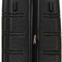 Rockland Melbourne Hardside Expandable Spinner Wheel Luggage, Checked Large 28", Black