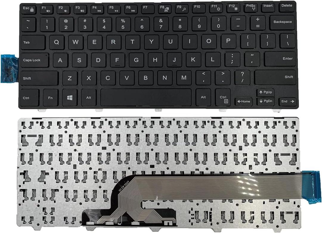 Laptop Replacement Keyboard for Dell Inspiron 3442 Series 14-5000 14-5447 14-3000 3443 3451 3452 3458 3446 3448 N5447 N3442 14CR 14MR 050x15 SN8233 US Layout No Backlight US Layout Black
