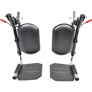 Wheelchair Elevating Legrests with Padded Calf Pads, Composite Footplates, Fits Most Standard wheelchairs of All Brands. Wheelchair Parts,Same Functional Structure as LK3JELR,T94,(1Pr, Black)