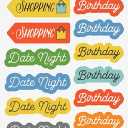 2025 Family Calendar Reminder Stickers & Pencil 1 Pc.