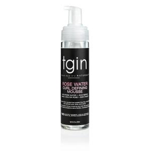 tgin Rose Water Curl Defining Mousse Curly Hair Products with Lightweight Hold Moisturizes and Defines Waves Without Crunch Hair Mousse Without Paraben & Sulfate 8 Fl Oz