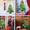 2 x Montessori Felt Christmas Tree for Toddlers, 3ft DIY Felt Christmas Tree Set, Including 32 Decorative Items and LED Lights  Suitable for bedrooms,Door Wall, Window Decor Hanging Decorations