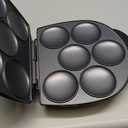 Holstein Housewares Non-Stick 6-Section Multi-Food Maker - Arepas, Mini Pancakes, Corncakes and More - Black,12 Inch