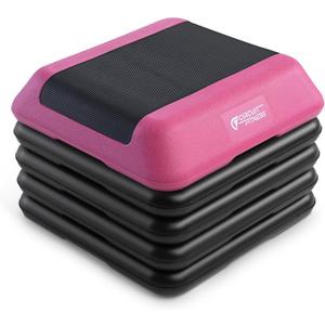 Circuit Fitness Non-Slip Step solution 16"x16", 4 Risers