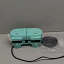 2-in-1 Double Waffle & Pancake Maker - CACHOO Mini 4" Nonstick Waffle Iron & Small Round Griddle with 4 Removable Plate Sets, Dishwasher Safe, Perfect for Small Spaces, Apartments & Dorms, Aqua