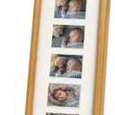 Hans 4"x16" Frames Collage Photo Frame Single Mat with Eight 1.5x2.5 Openings and Satin Solid Frame Horizontal or Vertical(8 Openings)