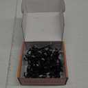 HUHOLE Pegboard Hooks 2 Inch 50PC, Black Peg Board Hooks, Fit 1/4" or 1/8" Pegboard, Ideal Peg Board Organizer Accessories for Garage Tool Organization, Wall Storage (Black, 2 Inch)