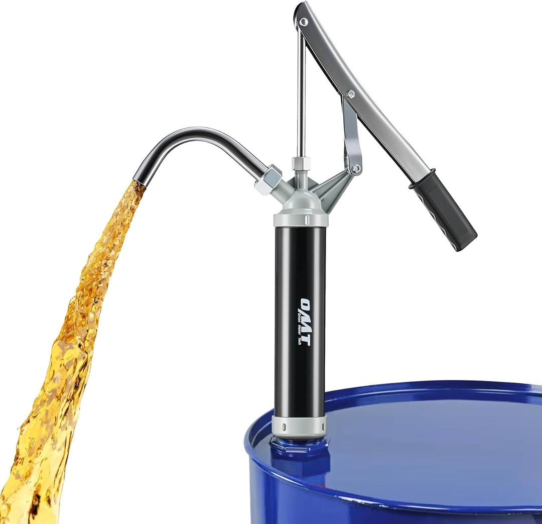 Orion Motor Tech 55 Gallon Drum Pump, Lever Action Barrel Pump for 15 to 55gal Drums, Heavy Duty Barrel Hand Pump with Telescoping Suction Tube Transferring Heating Oil, Motor Oil, Transmission Fluid