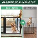 FXW AuraSpace Pro Acrylic Indoor Dog Playpen, Heavy-Duty with Metal Frame, 24" Height 6 Panels for Puppies & Small Dogs, BlackPatented