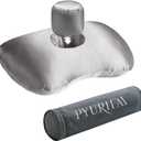 Piercing Pillow - Ear Piercing Pillow With Foam Plug, Adjust Shredded Memory Foam Picrcing Pillow For Side Sleepers, Donut Pillow For Ear With 4x4'' Hole, Ergonomic Curved Design, Silver Grey