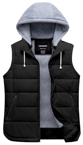 CTFASHION Puffer Vest Women Sleeveless Puffy Cropped Vests Stand Collar Lightweight Bubble Quilted Trendy Black 3XL