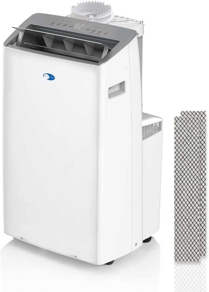 Whynter Portable Air Conditioner & Heater Inverter 14,000 BTU ARC-1230WNH | Built In Dehumidifier with Auto Drain, Cool, Dehumidify and Fan Modes, Cools and Dehumidifies Rooms with Easy Setup
