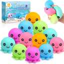 12 Pack Stress Balls for Adults, Cute Octopus Stress Relief Stress Ball, Fidget Toys Bulk Squishy Squeeze Ball Set and Birthday Party Favors Toys for Kids