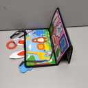 Tummy Time/Baby Mirror Toys, Black and White High Contrast Tabletop Mount Baby Newborn Toys 0 3 6 Months Brain Development, Sensory Texture Piano Infant Toys 0 3 6 Months with Squeaker