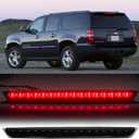 Third 3rd Brake Light LED for 2007-2014 Chevy Tahoe/Suburban/GMC Yukon & XL, High Mount Rear Brake Lights Assembly, Waterproof Center Cab Lamp Stop Light (Black)