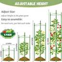 Legigo 4ft 4-Pack Tomato Cage for Garden Plant Support- Up to 48inch Garden Stakes Tomato Cage, Tomato Trellis for Potted Plants, Tomato Cages Plant Stakes for Climbing Vegetables Plants Flowers