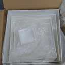 Geelin 8 Pack Acrylic Buffet Risers - 3 to 10 Inch Decorative Cube Boxes, Display Stands with Hollow Bottoms for Food Jewelry Table Display Supplies(White,Flat)