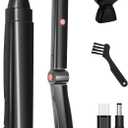 Back Shaver for Men, Electric Back Shaver Hair Trimmer, Mens Back Shaver with 2 Shock Absorber Flex Heads, Rechargeable Back Razor for Men with Adjustable Long Handle and Safety Blade