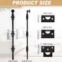 Tandefio 18" Dutch Door Bolt Heavy Duty Latch for Gate, Oil Rubbed Bronze
