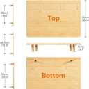 HOOBRO Bamboo Stove Top Cover, Noodle Board Stove Cover with Removable Legs, Stove Top Cover Board for 30x22 Electric Stove, Gas Burners, Stove Cover Cutting Board for Sink, Oven, Natural YL76TL01