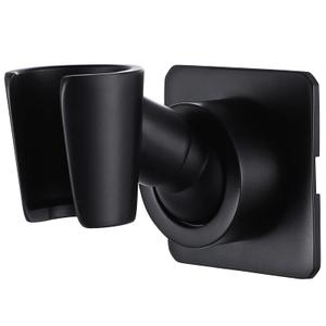 Shower Head Holder All Meta lHandheld Shower Wand Bracket Adhesive Shower Wall Mount Holder Brass Shower Spray Holder Black, Drill Free Glue Installation Item Depth 19.8