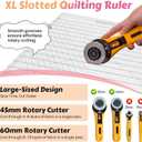 XL Slotted Quilting Ruler 17-3/4 "x 22" Extra Large Slotted Quilting Ruler, 17.75x22in