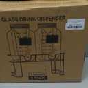 KIKCOIN 1 Gallon Glass Drink Dispensers for Parties, 2 Pack Leakproof Beverage Dispenser with Stand & 18/10 Stainless Steel Spigot & Filter -for Lemonade, Juice, Sun Tea, Punch- ALL DISHWASHER SAFE