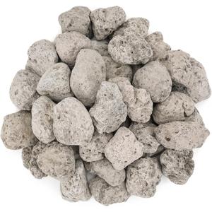 Stanbroil Light Weight White Lava Rock Granules - Natural Volcanic Rocks Decorative Landscaping Stones for Outland Living Bond Portable Fire Pit, Gas Log Set and Fireplace - 5 Pounds (1.2" - 1.9")