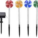 Christmas Pathway Lights, Candy Christmas Pathway Lights, IP44 LED Lighted Pathway Markers for Garden Outdoor, Outdoor Figurine Lights